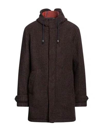 At.p.co At. P.co Man Coat Brown Size S Wool, Polyester, Acrylic