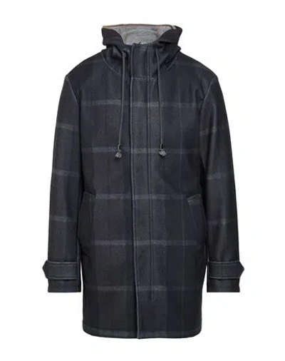 At.p.co At. P.co Man Coat Dark Green Size L Viscose, Polyester, Acrylic, Wool, Elastane In Black
