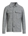 At.p.co At. P.co Man Jacket Grey Size 38 Acrylic, Wool, Polyester In Gray