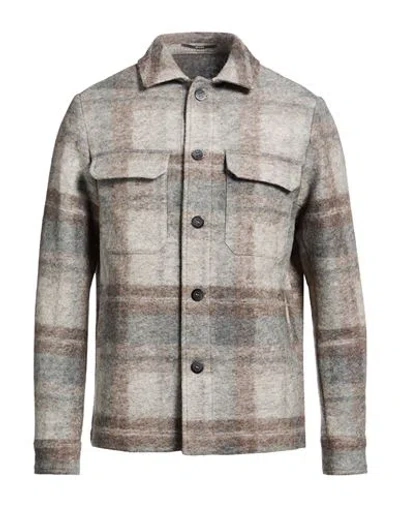 At.p.co At. P.co Man Jacket Grey Size 38 Wool, Polyester In Gray