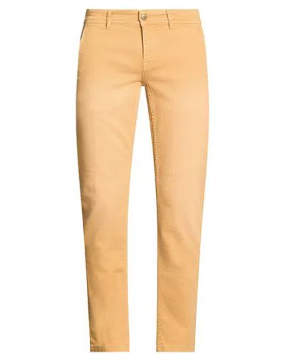 At.p.co At. P.co Man Jeans Mustard Size 32 Cotton, Elastane In Orange
