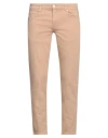 At.p.co At. P.co Man Pants Camel Size 34 Cotton, Elastane In Beige