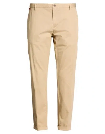 At.p.co At. P.co Man Pants Camel Size 42 Cotton, Elastane In Sand