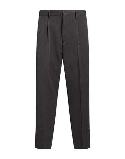 At.p.co At. P.co Man Pants Charcoal Size 36 Polyester, Viscose, Elastane In Animal Print