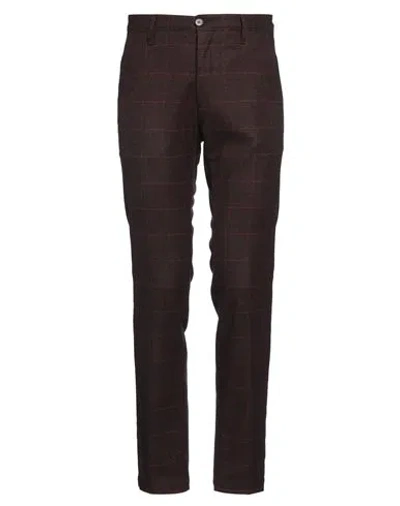 At.p.co At. P.co Man Pants Chocolate Brown Size 40 Virgin Wool, Polyester, Elastane