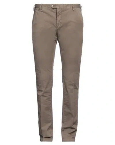 At.p.co At. P.co Man Pants Khaki Size 38 Cotton, Elastane In Gray