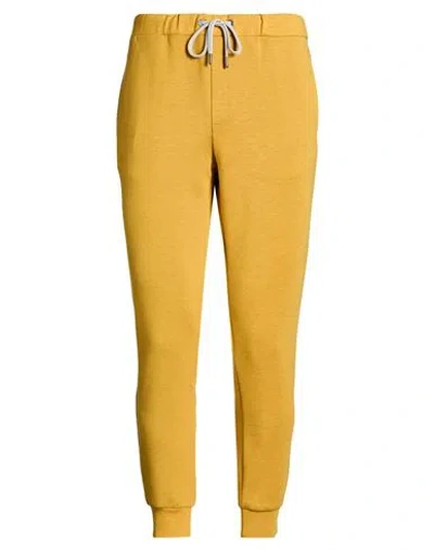 At.p.co At. P.co Man Pants Marigold Size L Polyester, Viscose, Elastane In Yellow