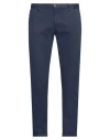 At.p.co At. P.co Man Pants Navy Size 30 Cotton, Elastane In Navy Blue