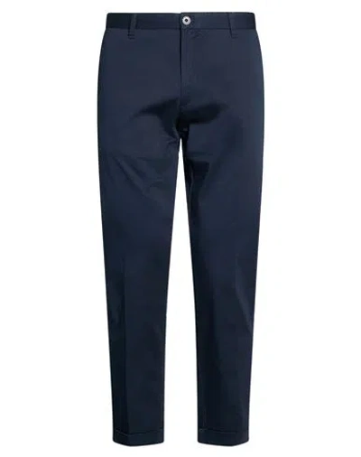 At.p.co At. P.co Man Pants Navy Size 28 Cotton, Elastane In Blue