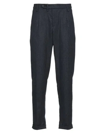 At.p.co At. P.co Man Pants Navy Size 30 Virgin Wool, Polyester, Elastane In Navy Blue