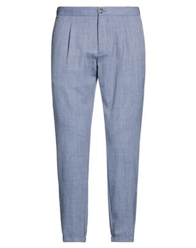 At.p.co At. P.co Man Pants Slate Blue Size 34 Polyester, Wool, Elastane