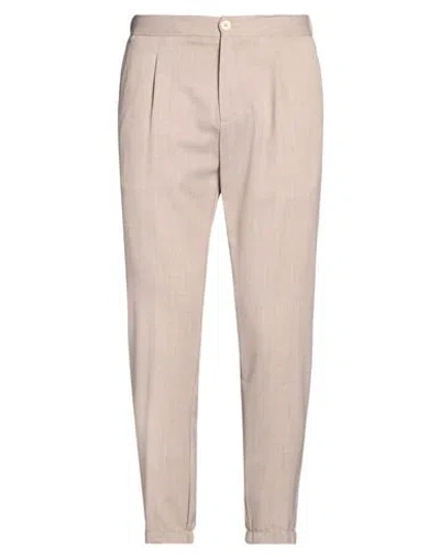 At.p.co At. P.co Man Pants Taupe Size 34 Polyester, Wool, Elastane In Brown