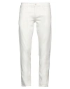 At.p.co At. P.co Man Pants White Size 31 Cotton, Elastane