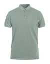 At.p.co At. P.co Man Polo Shirt Military Green Size L Cotton
