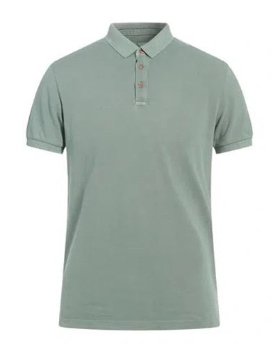 At.p.co At. P.co Man Polo Shirt Military Green Size L Cotton
