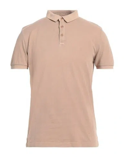 At.p.co At. P.co Man Polo Shirt Sand Size L Cotton In Beige