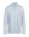 At.p.co At. P.co Man Shirt Azure Size 16 ½ Linen In Blue