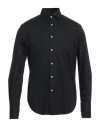 At.p.co At. P.co Man Shirt Black Size 16 Cotton, Elastane