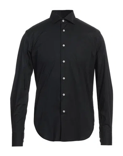 At.p.co At. P.co Man Shirt Black Size 16 Cotton, Elastane
