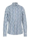 At.p.co At. P.co Man Shirt Blue Size 16 Cotton, Linen In Blue