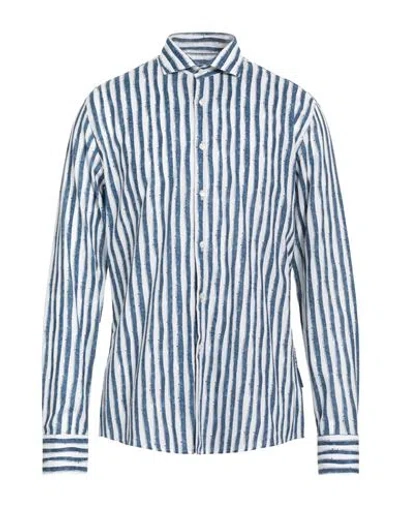 At.p.co At. P.co Man Shirt Blue Size 16 Cotton, Linen