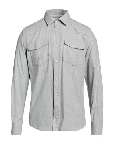 At.p.co At. P.co Man Shirt Grey Size 16 Cotton