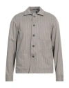 At.p.co At. P.co Man Shirt Grey Size 46 Polyester, Viscose, Elastane In Grey