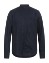 At.p.co At. P.co Man Shirt Midnight Blue Size 16 Cotton, Elastane In Black