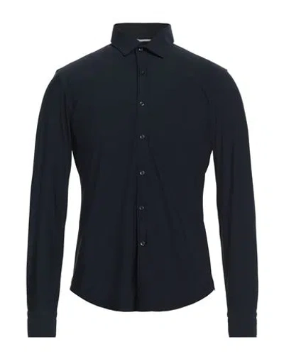 At.p.co At. P.co Man Shirt Midnight Blue Size 16 ½ Polyamide, Elastane