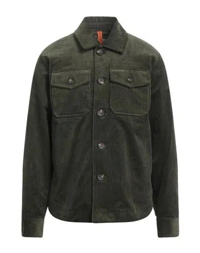 At.p.co At. P.co Man Shirt Military Green Size M Cotton, Elastane