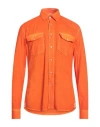 At.p.co At. P.co Man Shirt Orange Size 15 ½ Cotton