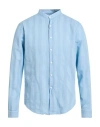 At.p.co At. P.co Man Shirt Sky Blue Size 16 ½ Cotton In Blue