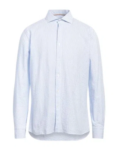 At.p.co At. P.co Man Shirt Sky Blue Size 17 ½ Cotton