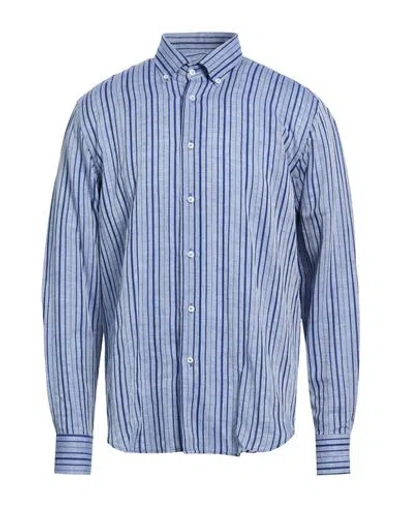 At.p.co At. P.co Man Shirt Slate Blue Size 17 Cotton