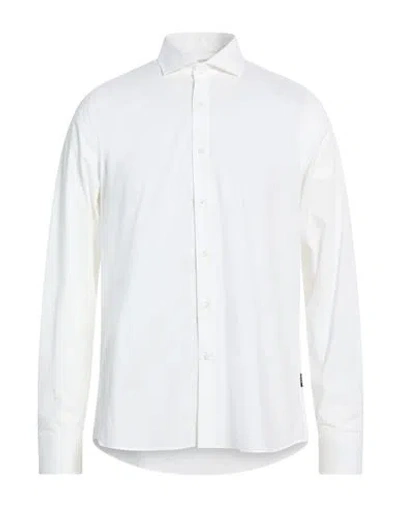 At.p.co At. P.co Man Shirt White Size 16 Cotton, Elastane