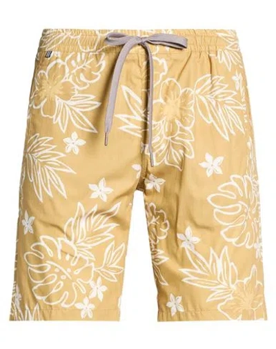 At.p.co At. P.co Man Shorts & Bermuda Shorts Mustard Size 40 Cotton, Elastane In Yellow