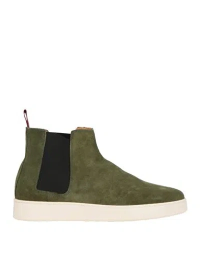 At.p.co At. P.co Man Sneakers Military Green Size 10 Leather