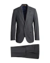 At.p.co At. P.co Man Suit Charcoal Size 38 Polyester, Viscose, Elastane In Grey