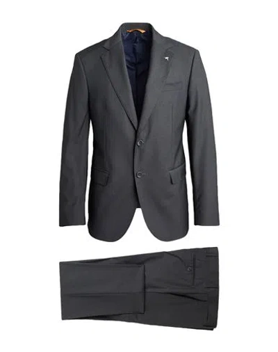 At.p.co At. P.co Man Suit Charcoal Size 38 Polyester, Viscose, Elastane In Grey