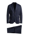 At.p.co At. P.co Man Suit Midnight Blue Size 38 Cotton, Viscose, Elastane In Blue