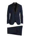 At.p.co At. P.co Man Suit Midnight Blue Size 44 Polyester, Wool, Elastane In Blue