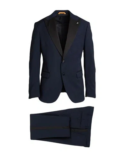 At.p.co At. P.co Man Suit Midnight Blue Size 44 Polyester, Wool, Elastane