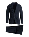 At.p.co At. P.co Man Suit Midnight Blue Size 38 Cotton, Viscose, Elastane In Blue