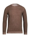 At.p.co At. P.co Man Sweater Chocolate Brown Size S Cotton In Brown