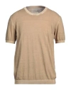 At.p.co At. P.co Man Sweater Khaki Size Xxl Cotton In Beige