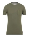 At.p.co At. P.co Man Sweater Military Green Size L Cotton In Green