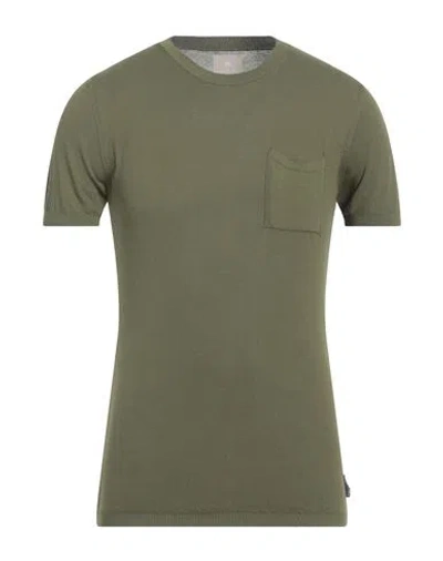 At.p.co At. P.co Man Sweater Military Green Size L Cotton