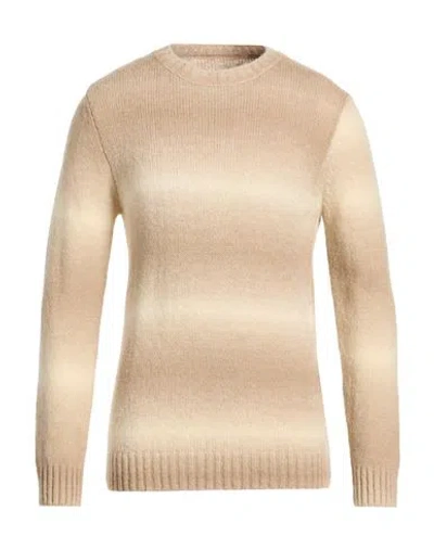 At.p.co At. P.co Man Sweater Sand Size L Acrylic, Polyamide, Wool In Brown