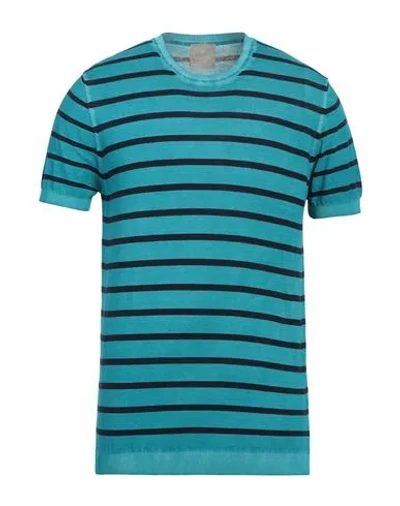 At.p.co At. P.co Man Sweater Turquoise Size L Cotton