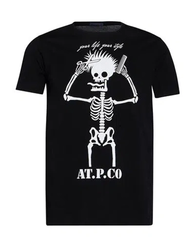 At.p.co At. P.co Man T-shirt Black Size M Cotton